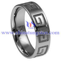 Carved Tungsten Carbide Ring Picture