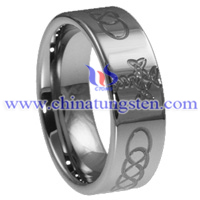 Carved Tungsten Carbide Ring Picture